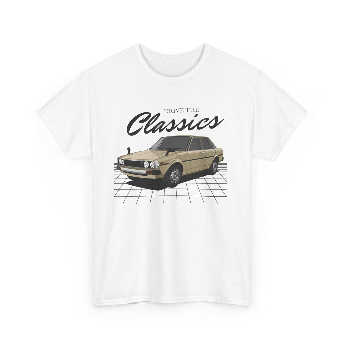 Celebrate the sharp lines and RWD fun of the Toyota Corolla MK4 (E70, 1979–1983). A staple of the golden JDM era, now captured in a clean retro-style design for true Corolla fans.