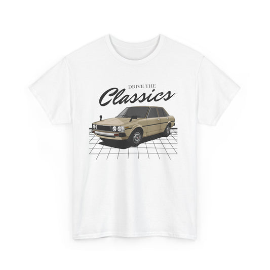 Celebrate the sharp lines and RWD fun of the Toyota Corolla MK4 (E70, 1979–1983). A staple of the golden JDM era, now captured in a clean retro-style design for true Corolla fans.