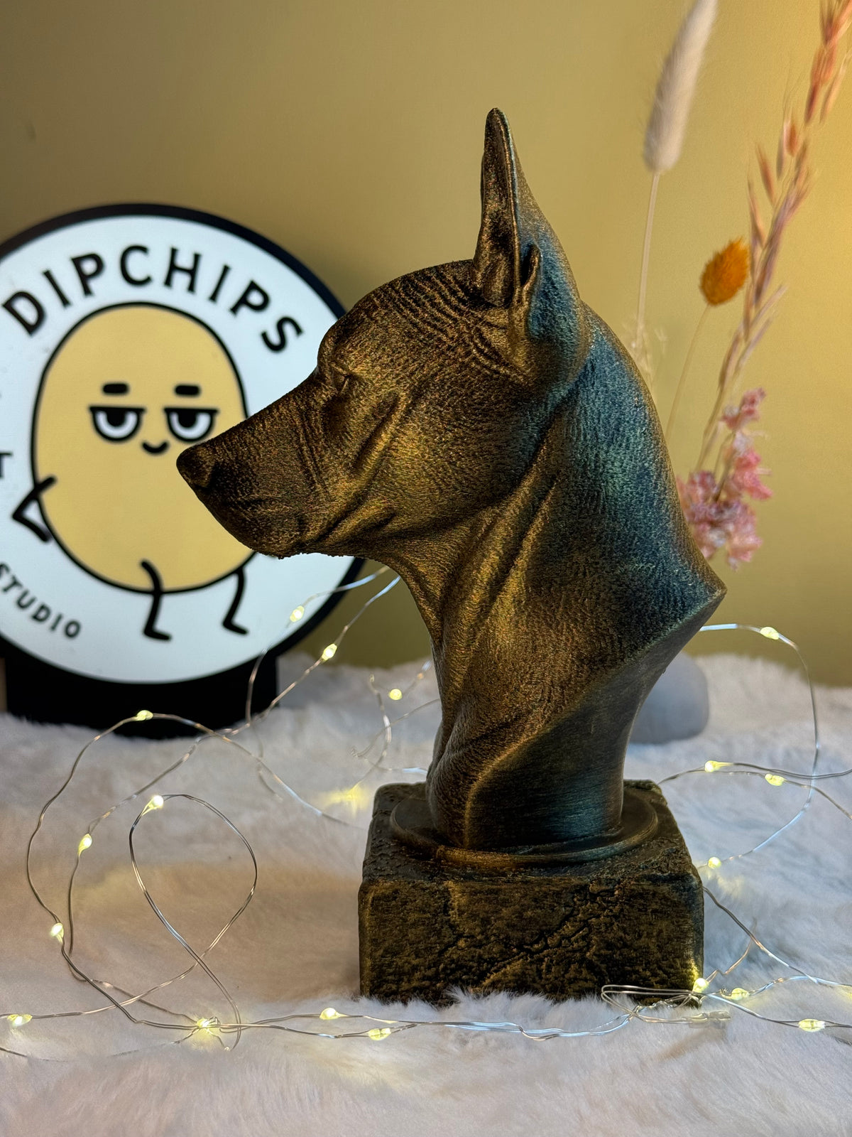 Xolo Dog Antique Bust